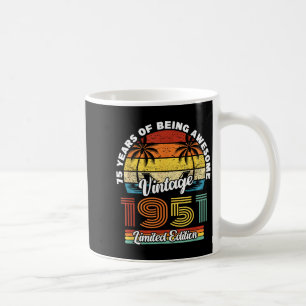 75 Jahre alte Vintage 1951 Limited Edition 75. Geb Kaffeetasse