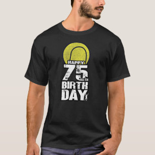 75 Jahre alte Vintage-Tennis 75. Geburtstag T-Shirt