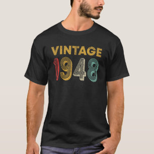 75 Jahre alter Retro Vintag 1948 75. Geburtstag T-Shirt