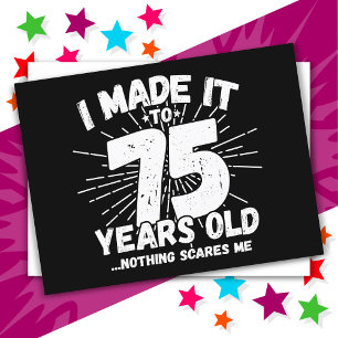 75 Jahre alter sarkastischer Meme Lustig 75. Gebur Postkarte