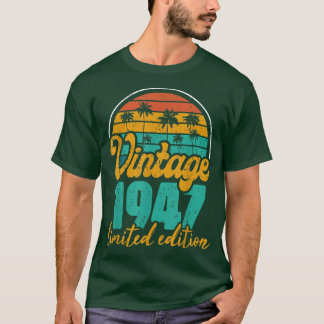 75 Jahre altes Geschenk Vintage 1947 Limitierte Au T-Shirt