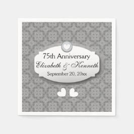 75 Jahre Hochzeitstag Diamond Z04 Serviette