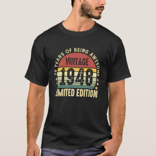 75 Jahre Vintag 1948 75. Geburtstag T-Shirt