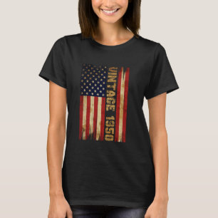 75 Jahre Vintag 1950 Amerikanische Flagge 75. Gebu T-Shirt