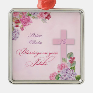 75. Jahrestag des religiösen Lebens Katholische N Ornament Aus Metall