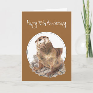 75. Jubiläum Otter Sei stolz, Glückwunsch Karte