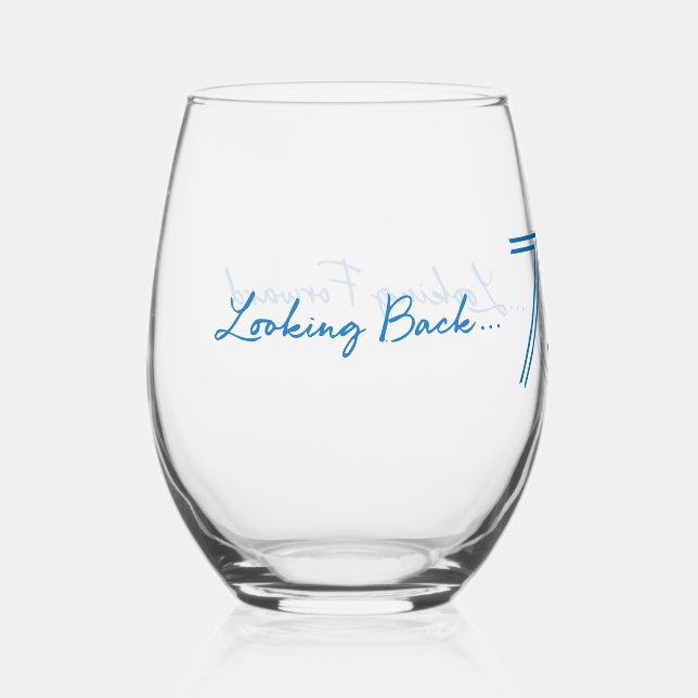 75. Jubiläumsglas Weinglas Ohne Stiel (Vorderseite)