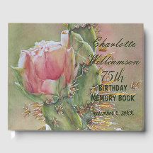 75. Peach Cactus Floral Birthday Memory