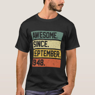 75 Phantastisch seit September 1948 75. T-Shirt