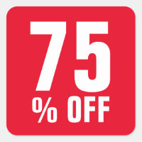 75 % Rabatt auf den Einzelhandelspreis Verkauf