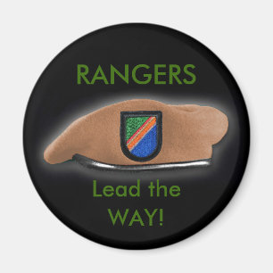 75. Ranger Patch Veteran ww2 Magnet beret Flash