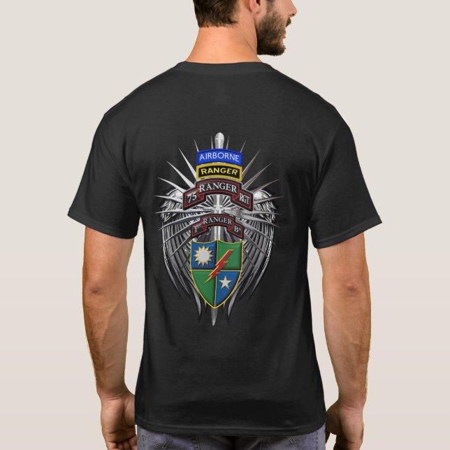 75. Ranger Regiment 1. Bataillon T-Shirt (Rückseite)