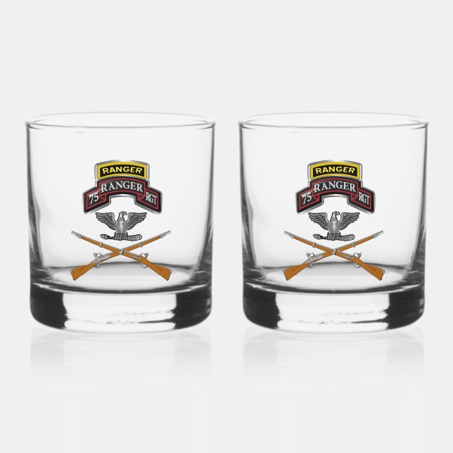 75. Ranger Regiment Colonel COL Whiskyglas (Vorderseite)