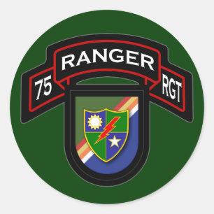 75. Ranger Regiment - Im Flugzeug Runder Aufkleber
