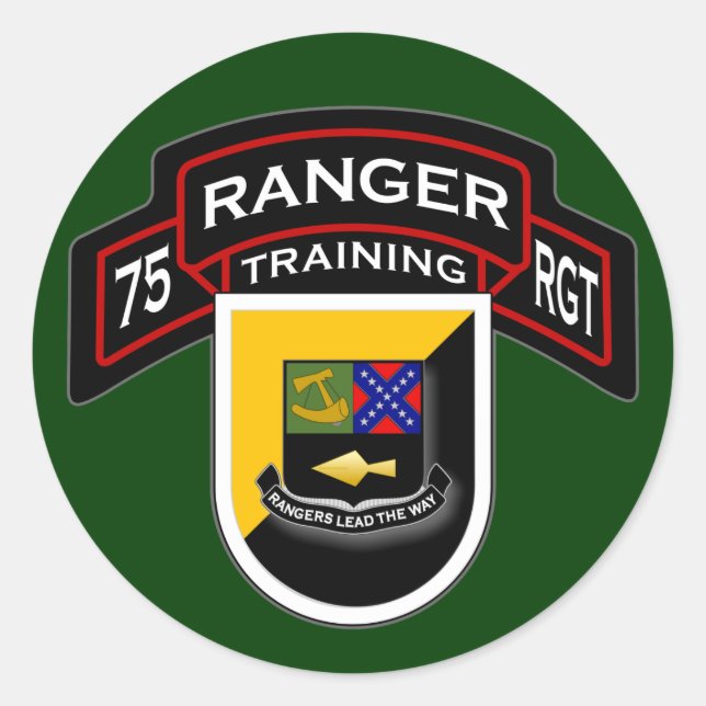 75. Ranger Regiment - Im Flugzeug - Training 1 Runder Aufkleber (Vorderseite)