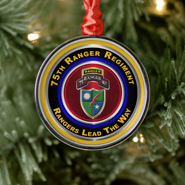 75. Ranger Regiment Keepake Weihnachten Ornament Aus Metall (Baum)