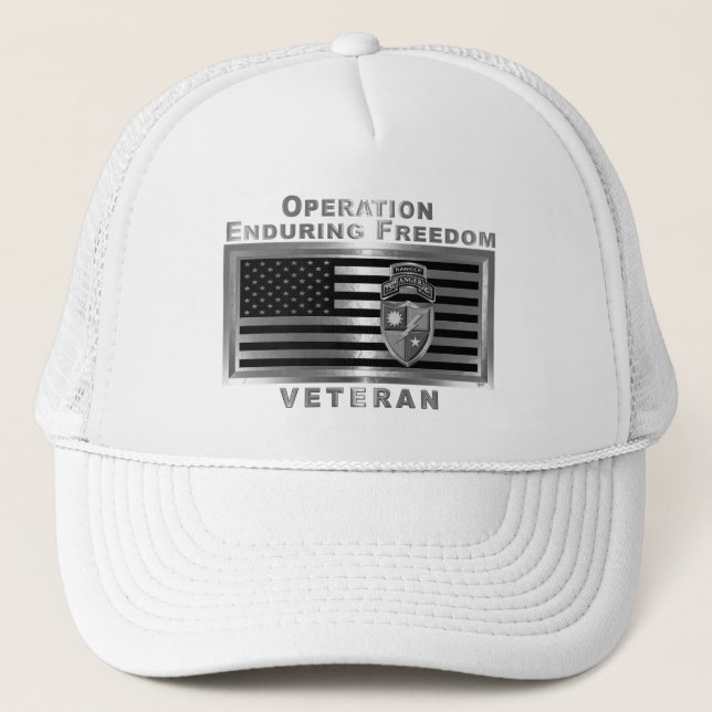 75. Ranger Regiment Operation Dauerhafte Freiheit Truckerkappe (Vorderseite)