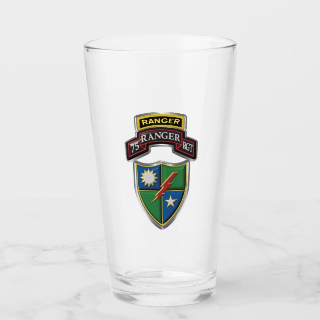 75. Ranger-Regiment Tab Scroll & Patch Glas (Vorderseite)