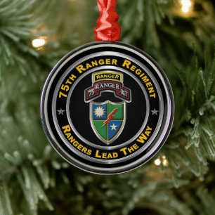 75. Ranger Regiment Weihnachten Ornament Aus Metall