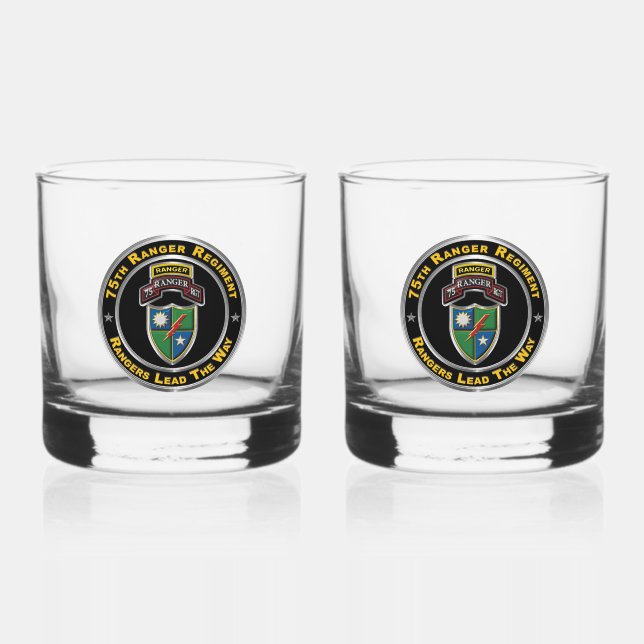 75. Ranger-Regiment Whiskyglas (Vorderseite)