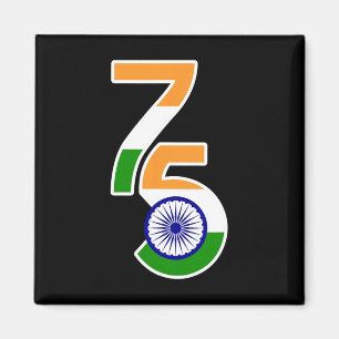 75. Unabhängigkeitstag - 2021 2022 Indische Indepe Magnet