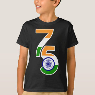 75. Unabhängigkeitstag - 2021 2022 Indische Indepe T-Shirt