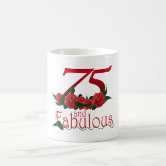 75 und fabelhafte 75. Geburtstagszahl Tasse