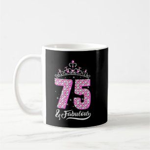 75 und fabulous 75. Geburtstag Diamond Crown Gesch Kaffeetasse