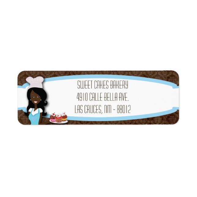 .75"x2.25" Afroamerikanisches Rücksendeadresse-Lab (Vorne)