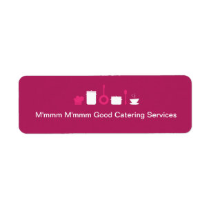 .75"x2.25" Hot-Pink-Catering-Produkttafel