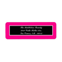 .75"x2.25" Hot-Pink-Zebra-Rücksendeadresse