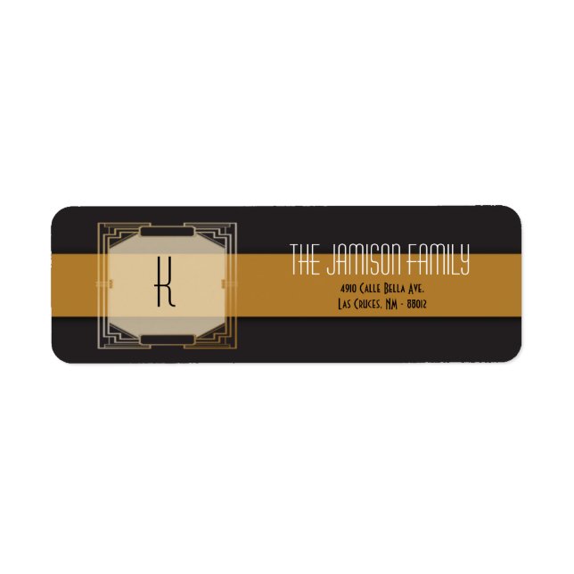 .75"x2.25" Rücksendeadresse Label Gatsby Theme (Vorne)