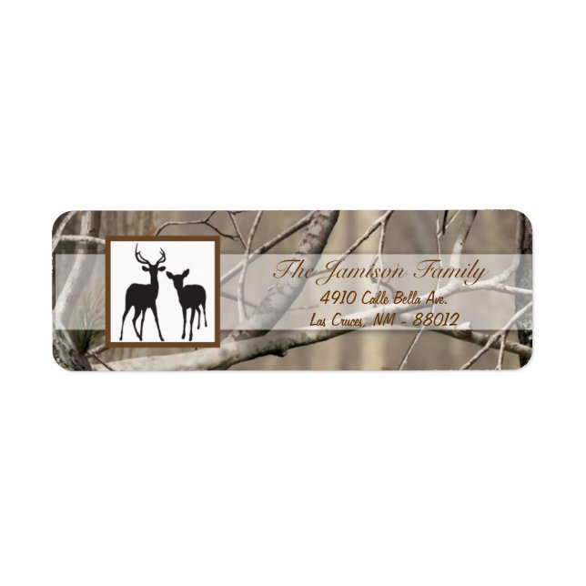 .75"x2.25" Rücksendeadresse Label Jäger Camouflage (Vorne)