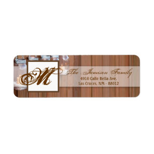 .75"x2.25" Rücksendeadresse Label Mason Jar Candle