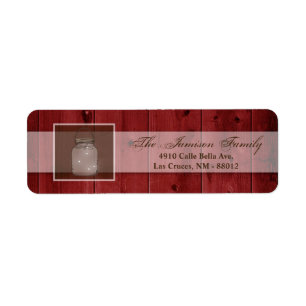 .75"x2.25" Rücksendeadresse Label Mason Jar String
