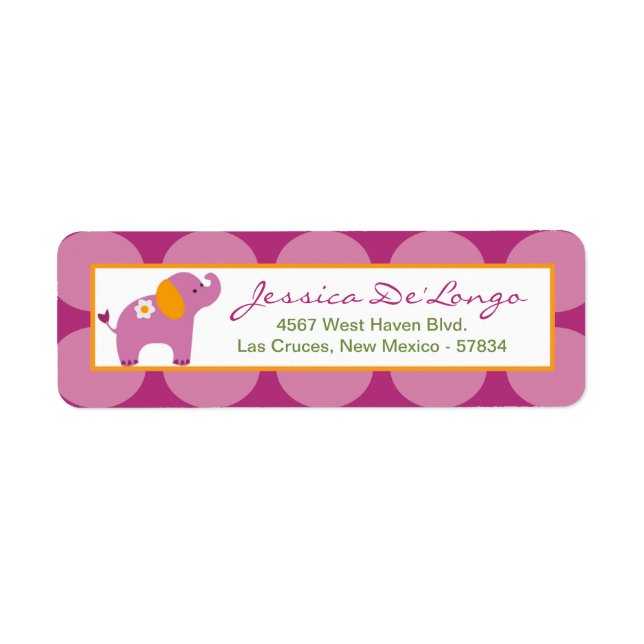 .75"x2.25" Rücksendeadresse Label Sweet Safari (Vorne)