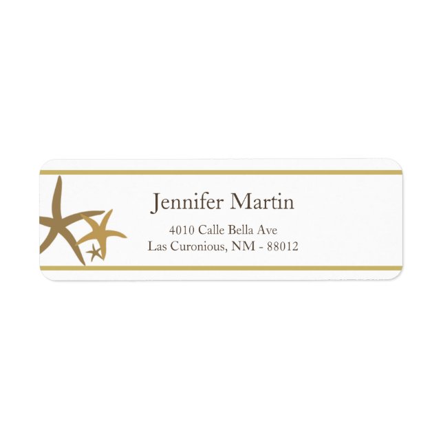 .75"x2,25" Rücksendeadresse Sandstrand (Vorne)