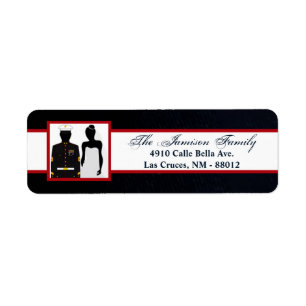 .75" x 2.25" Rücksende-Adresseetikett Marineunifor