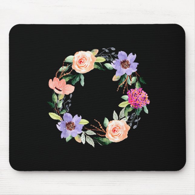 75 Years Loved 75th Birthday Floral 75 Years Loved Mousepad (Vorne)