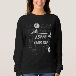 75 Years Old Bday Math Teacher 75th Birthday Gift Sweatshirt