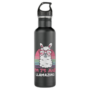 75th Birthday Llamazing Llama 75 Year Old Birthday Edelstahlflasche
