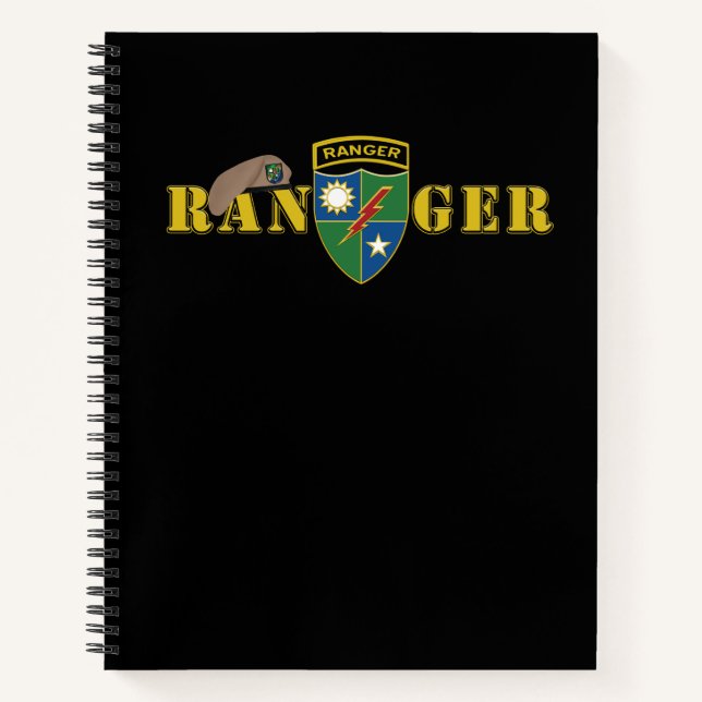 75th Ranger Regiment  Notizbuch (Vorderseite)
