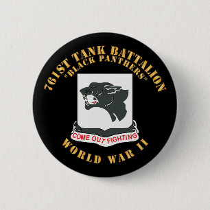 761. Tank-Bataillon - Black Panthers - Zweiter Wel Button