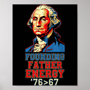 76 67 George Washington Gründervater Geschichte Fu Poster