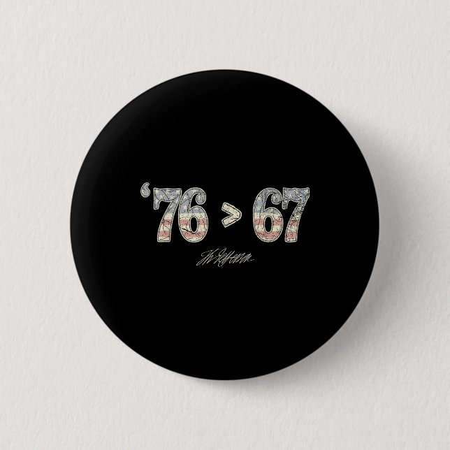 76 67 Thomas Jefferson Six Seven 6 7 Meme Gen Alph Button (Vorderseite)
