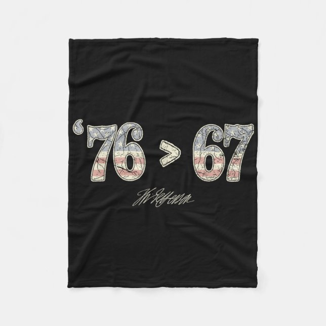 76 67 Thomas Jefferson Six Seven 6 7 Meme Gen Alph Fleecedecke (Vorderseite)