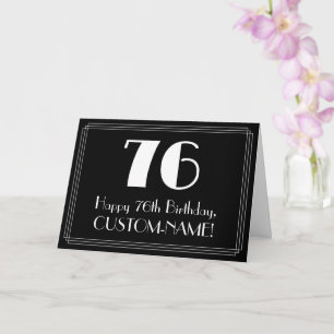 76. Geburtstag ~ Art Deco inspiriertes Aussehen "7 Karte