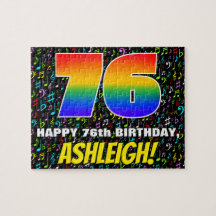 76. Geburtstag — Spaß, farbenfrohe Musiksymbole & 