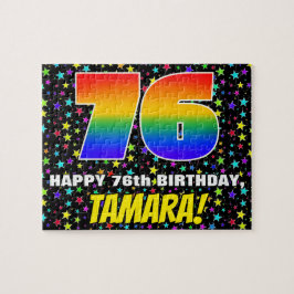 76. Geburtstag — Spaß, farbenfrohe Sternenweltenmu Puzzle