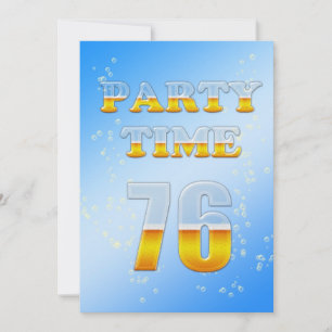 76. Geburtstagsfeier mit Bier Einladung